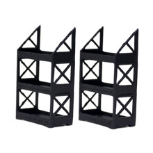 2X 1/64 Scale Diecast Garage Wheel Rack Shelves, Rustproof Durable Display for Mini Diorama Workshop