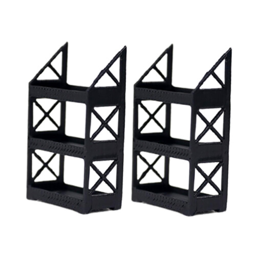 2X 1/64 Scale Diecast Garage Wheel Rack Shelves, Rustproof Durable Display for Mini Diorama Workshop