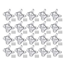 20Pcs Heavy Duty Corner Brackets Zinc Alloy L Shaped Right Angle Braces for Wooden Shelves and Furniture