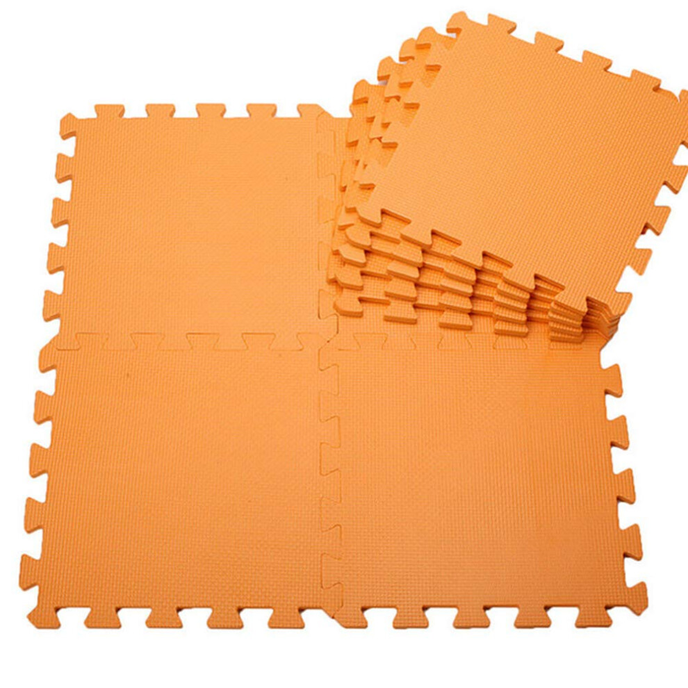 25Pcs Foam Play Mat Baby Eva Puzzle Tiles 30X30x1cm Soft Cushioning For Kids Room And Playroom Orange