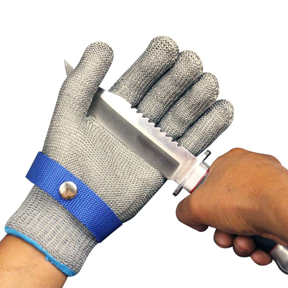 Level 5 Cut Resistant Stainless Steel Mesh Glove For Kitchen Oyster Shucking And Meat Cutting, Small Size 9073542013921
