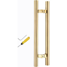 Modern Gold Barn Door Handle 60cm Stainless Steel Pull with Ergonomic Comfort Grip and Polished Finish