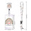 Retractable Lanyard with Waterproof PVC-sequined leopard pri 4