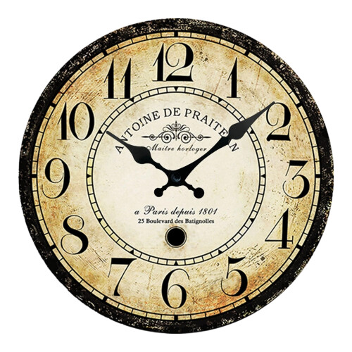 Rustics – horloge murale silencieuse à piles, horloge-10