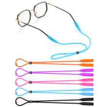 Adjustable Silicone Glasses Strap Pack of 5, AntiSlip Eyewear Retainer for Sports Men Women Kids