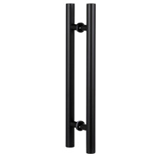 Matte Black Door Pull Handle 60cm Stainless Steel, Ergonomic Grip, Easy Installation for Barn and Glass Doors