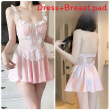 (PinkShort,XXL)Youthful Satin Sleepwear With Sleeveless Design And Cooling Fabric For Summer Nights