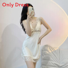 (Ivory,M)Chemise de nuit sans manches en soie glacĂ©e pour femme Ă©tĂ© vĂȘtements de nuit avec dĂ©tails en dentelle pour confort Ă la
