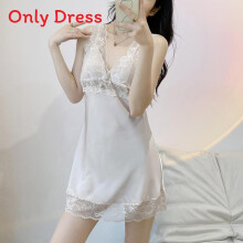 (Lotus,M)Ice Silk Sleeveless Nightdress For Women Summer Sleepwear With Lace Detailing For Home Comfort