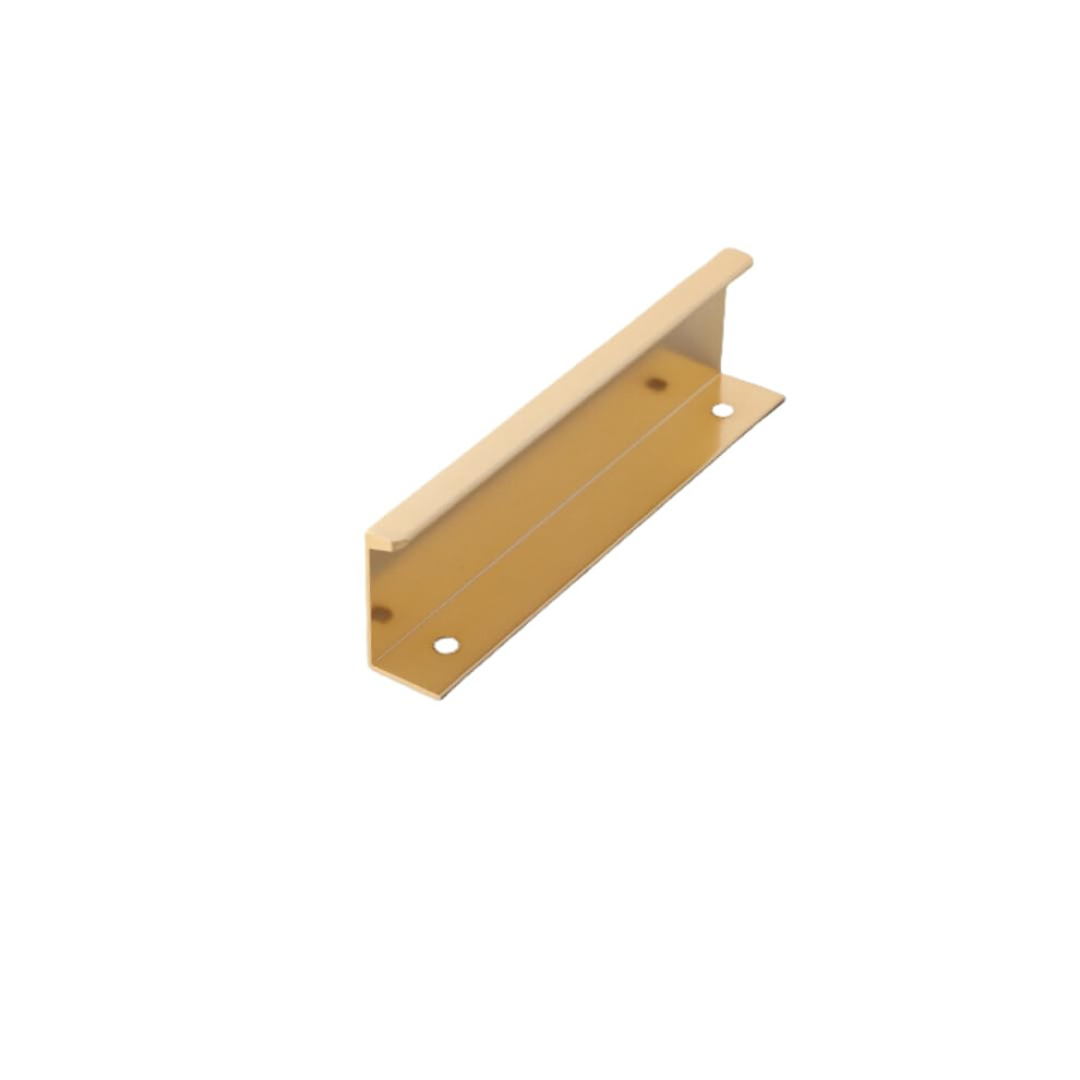 Brushed Gold Cabinet Handles 2Pack Ultrathin Hidden Drawer Pulls Zinc Alloy Furniture Handle 96Mm 9351714493963