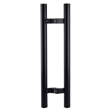 Stainless Steel Barn Door Handle 59 Inch Black Set, Modern Weather‑Resistant Interior Exterior Pull Handle