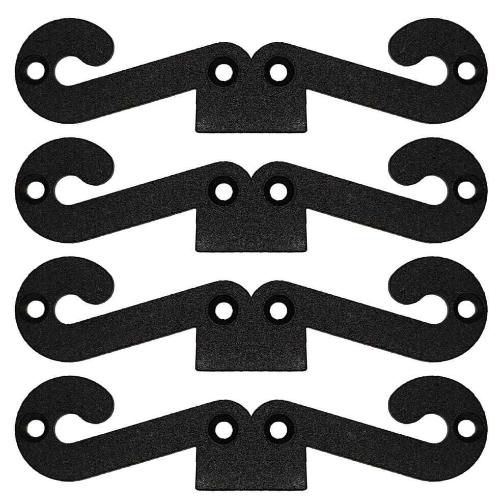 Decorative Barn Door Hinges Matte Black Deer Horn Design 4Pcs Rustic Farmhouse Sliding Door Hardware 9771547870579