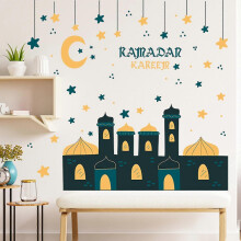 (style 2) Ramadan Wall Stickers Eid Mubarak Ramadan Decoration For Home 2023 Islamic Muslim Party Decor Eid Al Adha Ramadan Kareem Sticker