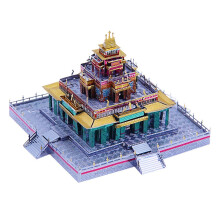 Tibetan Buddhist Temple 3D Metal Model Kit, No‑Glue Assembly, Multicolor Detailed Design