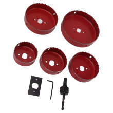8-Piece Hole Saw Set 2-1/2in to 5in for Metal Wood
