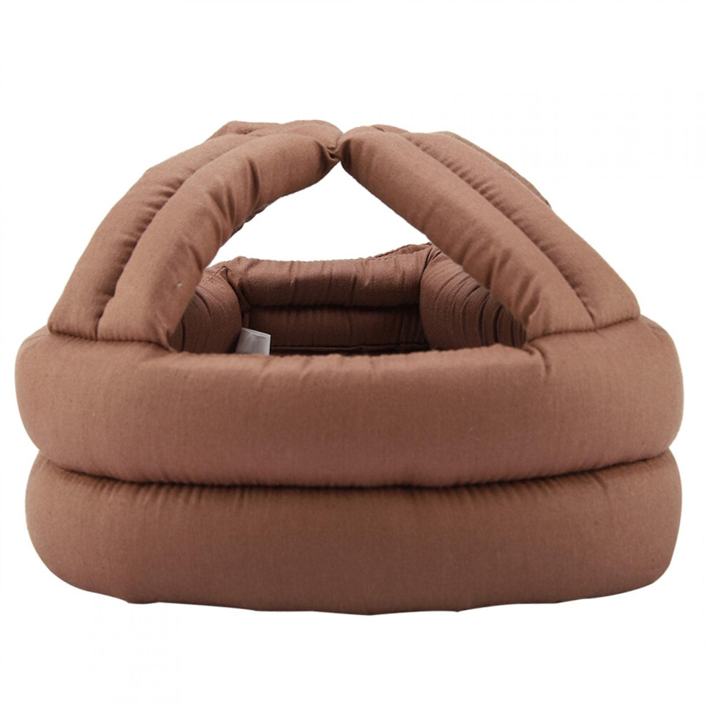 Safety Helmet For Elderly Adjustable Cushioned Soft Cotton Hat Antifall Head Protection Khaki 9771547870883