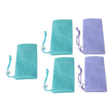 5 Pack Mesh Soap Pouches Quick Drying High Efficiency Body & Facial Cleaners