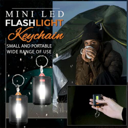 Mini LED Flashlight Keychain with Bright LED Illumination, Three Lighting Modes for Camping and Hiking 1