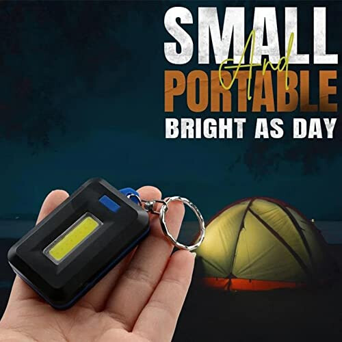 Mini LED Flashlight Keychain with Bright LED Illumination, Three Lighting Modes for Camping and Hiking 2