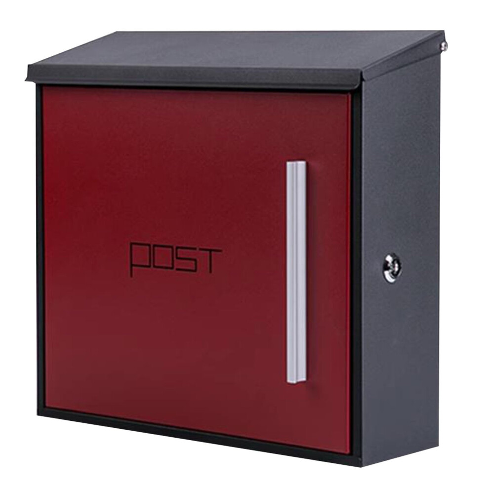 Locking Wall Mount Mailbox For Home And Office, Weatherproof Rust Proof Galvanized Steel Mailbox With Key 9073542014935