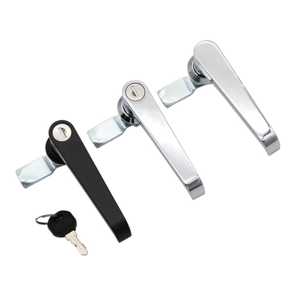Cabinet Handle Lock For Distribution Box, Durable Zinc Alloy Lshaped Design With Bright Chrome Finish 9330225346142