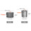 1.5L/2.1L Heat Collection Pot, 13.214.6cm, Silver 6