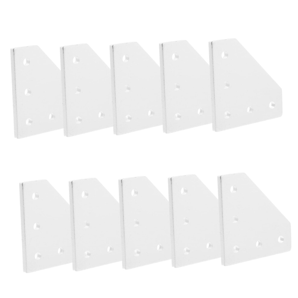 10Pcs Aluminum Corner Bracket L Shaped Connector With Screws For Furniture And Shelf Reinforcement 9351714494625