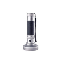 LED Flashlight UV Blacklight for Pet Urine and Money Detection Bright Aluminum Alloy Gray