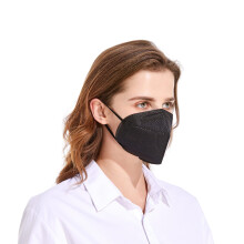KN95 Face Masks Black 40 Pack Individually Wrapped 5Ply 95% Filtration Efficiency Breathable Protective for Adults