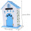 Rustic Wall Mounted Mailbox Blue Decorative Letterbox for Home and Office Secure Mail Organization 2