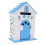 Rustic Wall Mounted Mailbox Blue Decorative Letterbox for Home and Office Secure Mail Organization 1