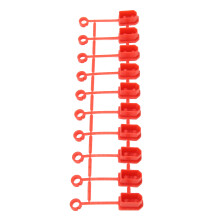 XT60 Dustproof Caps 1 Strip 10 Pcs Rubber Red