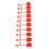 XT60 Dustproof Caps 1 Strip 10 Pcs Rubber Red 1