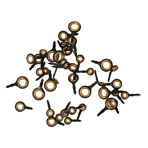 40PCS Rod Tip Repair Kit Ceramic/Steel Black/Gold