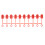 XT60 Dustproof Caps 1 Strip 10 Pcs Rubber Red 2