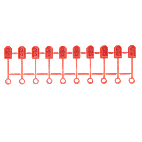 XT60 Dustproof Caps 1 Strip 10 Pcs Rubber Red 1