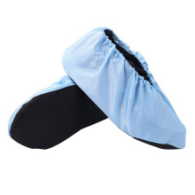 Reusable Non Slip Washable Shoe Covers, Dustproof Overshoes with Elastic Fit for Home, Medical, Workplace, Blue 10 Pairs