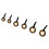40PCS Rod Tip Repair Kit Ceramic/Steel Black/Gold 5