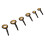 40PCS Rod Tip Repair Kit Ceramic/Steel Black/Gold 6