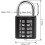 10Digit Combination Padlock Keyless Push Button Locker Cabinet Lock Black Zinc Alloy Durable 2