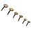 40PCS Rod Tip Repair Kit Ceramic/Steel Black/Gold 8