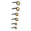 40PCS Rod Tip Repair Kit Ceramic/Steel Black/Gold 10