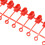 XT60 Dustproof Caps 1 Strip 10 Pcs Rubber Red 12