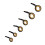 40PCS Rod Tip Repair Kit Ceramic/Steel Black/Gold 11