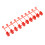 XT60 Dustproof Caps 1 Strip 10 Pcs Rubber Red 15