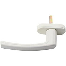Aluminum Window Handle with Secure Recessed Lock, Ivory Lockable Sliding Window Replacement