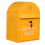 Yellow Metal Locking Wall Mount Mailbox with Keyed Lock Security for Home and Office Use 1