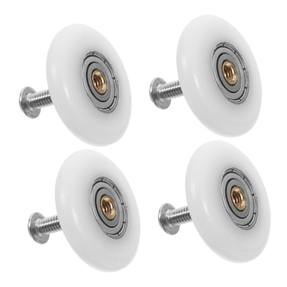 4Pcs Shower Door Rollers Replacement Set, Durable Copper Wheels, Smooth Sliding Motion, Rustresistant Design 9073542015499