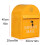 Yellow Metal Locking Wall Mount Mailbox with Keyed Lock Security for Home and Office Use 2