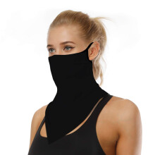 Neck Gaiter Face Mask with Ear Loops, Windproof UV Protection Bandana Face Cover for Outdoor Sports, 2 Pack
